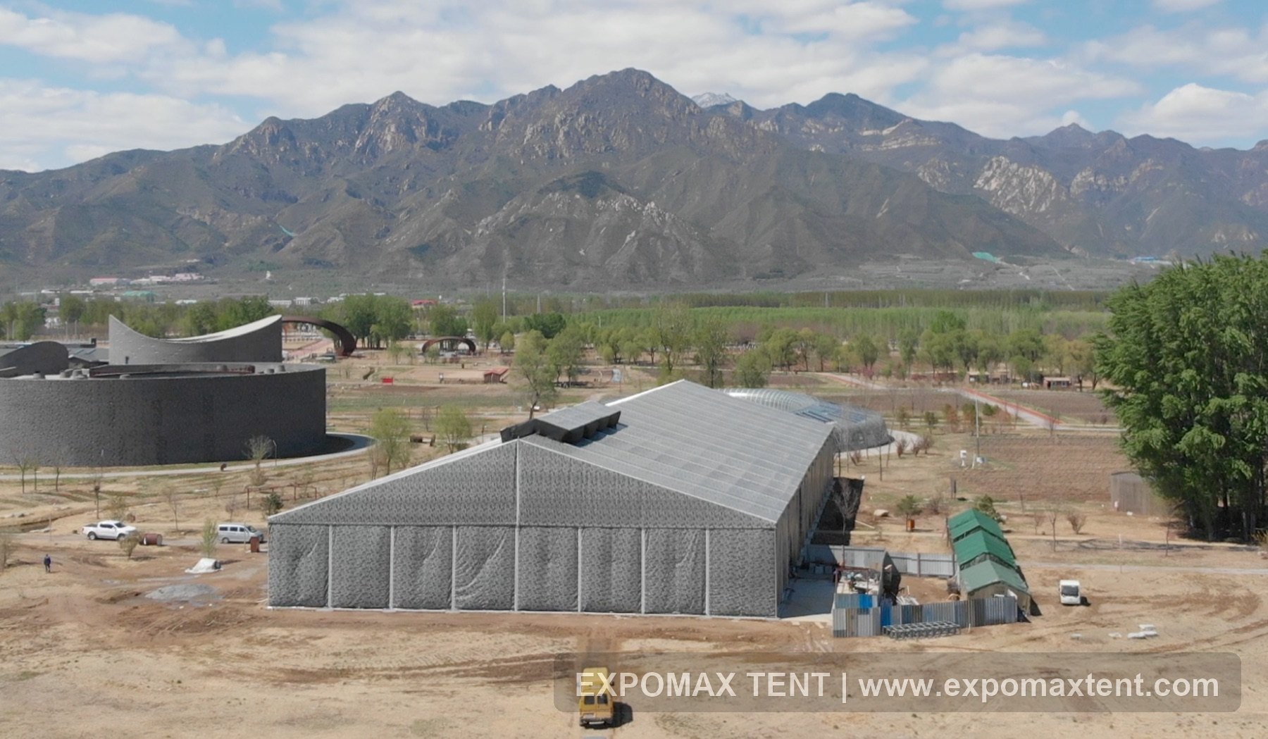 Large cultural tourism tent venue in a scenic area