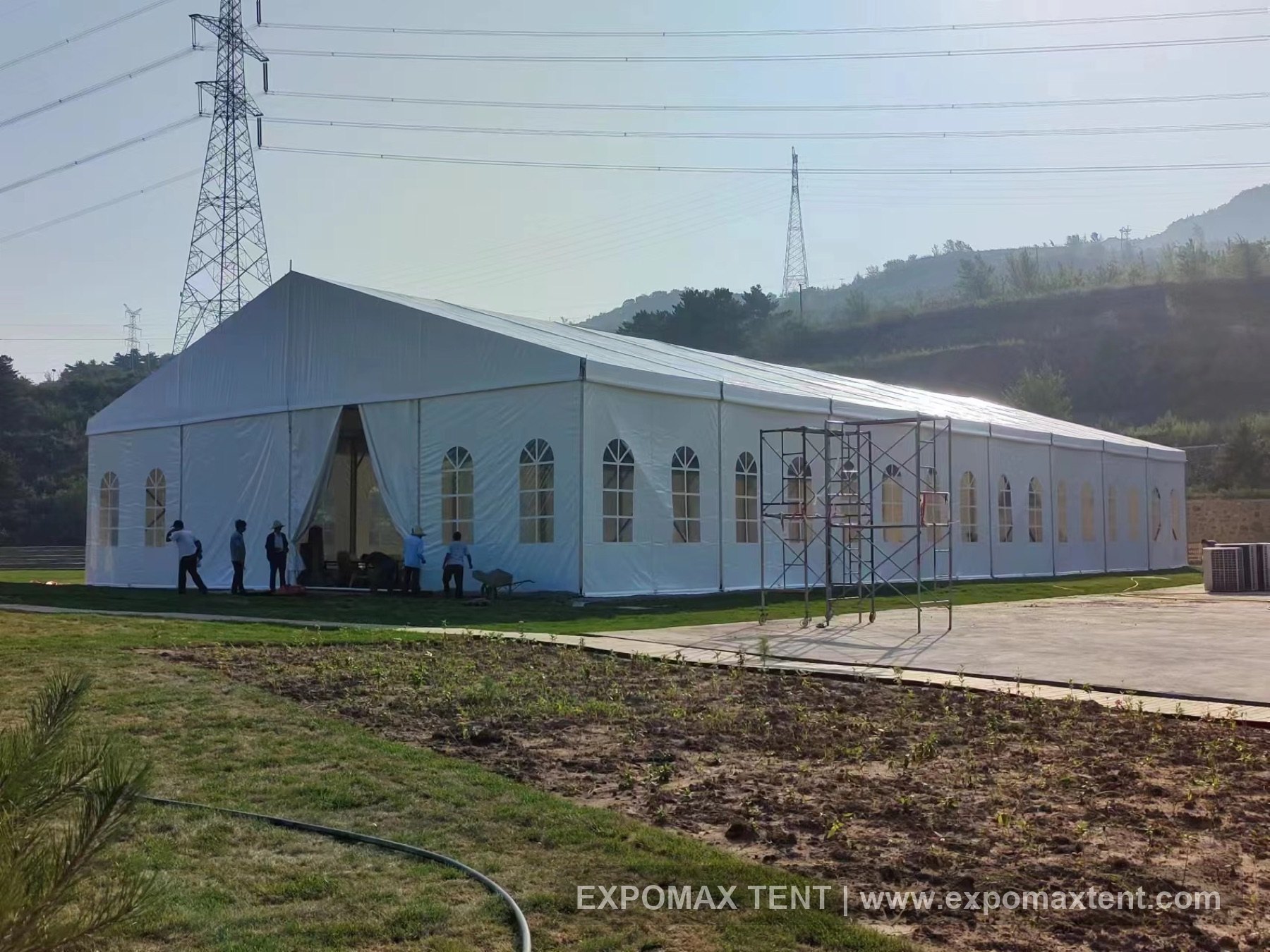 Entrance installation view of Chengde wedding tent