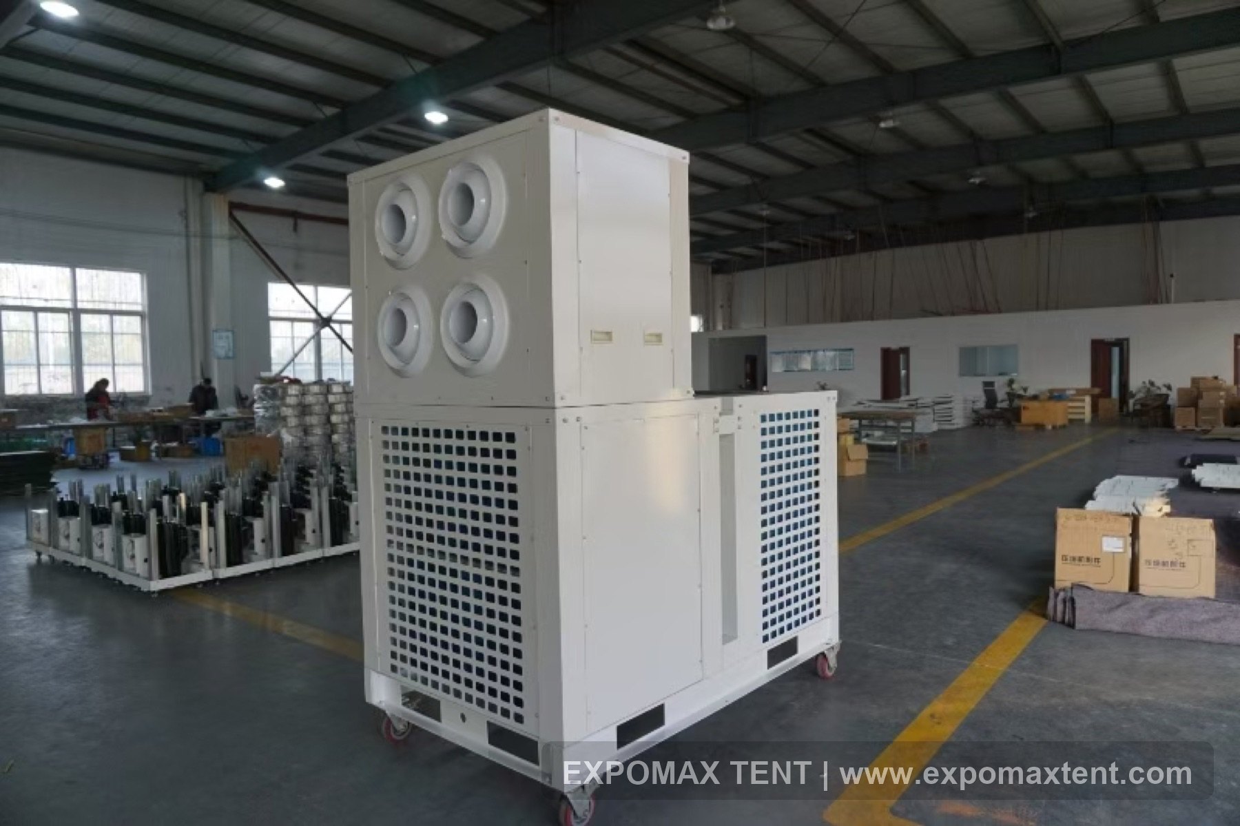 Air conditioning unit for tent event venue